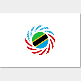 Tanzanian American Multinational Patriot Flag Series Posters and Art